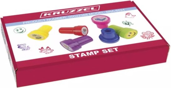 Kruzzel Kinderstempelset 60 Stuks - Educatief en Veilig Speelgoed - Creatief Plezier