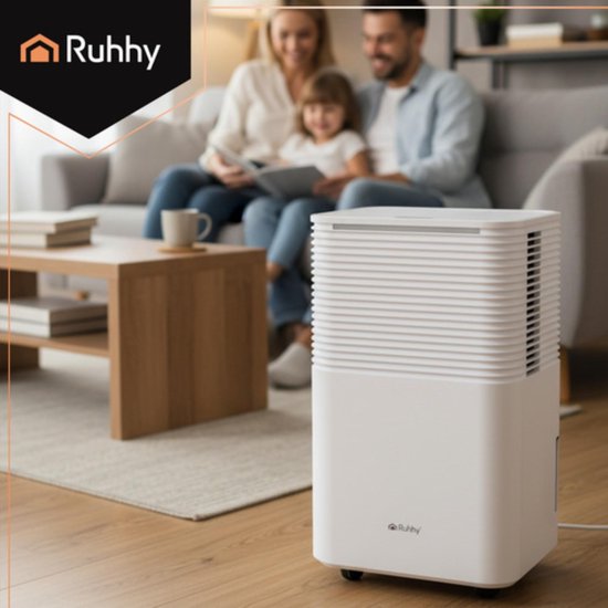Ruhhy Dryzix 500 luchtontvochtiger 12L – stille WiFi ontvochtiger met display en automatische functies