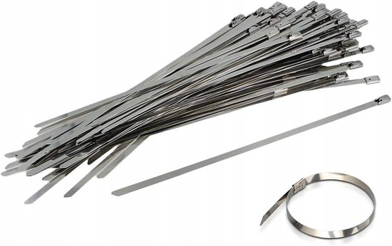 100x Roestvrijstalen Kabelbinders 4,6x150mm - Duurzaam & Hittebestendig
