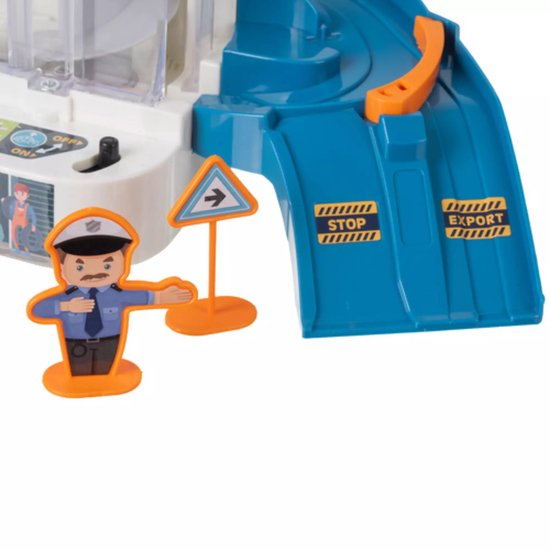 Ruhhy Interactieve speelgoedgarage met spiraallift, 5 niveaus en 6 auto’s – handmatig of elektrisch bedienbaar