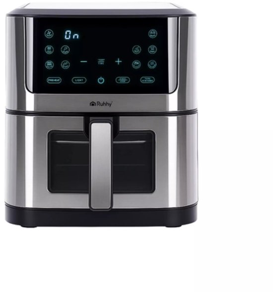 Ruhhy Airfryer XXL 8L – Olievrije Friteuse met 10 Programma's