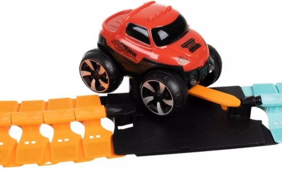 Kruzzel Flexibele Racebaan: 193-Delige Set met LED Auto