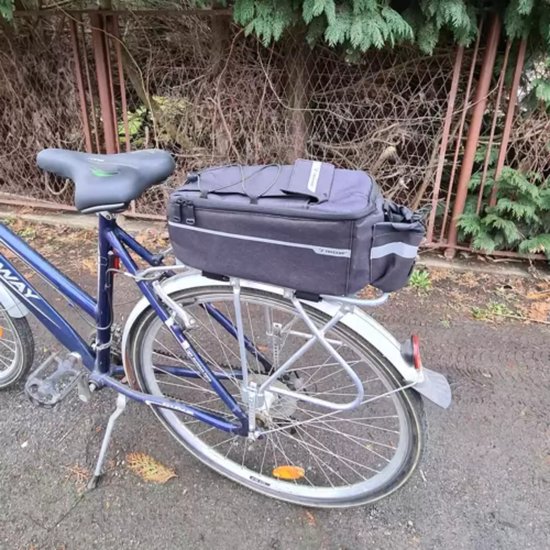 Trizand - Thermische fietstas - Zwart - fietstassen - met fleshouder - fietstas met vak