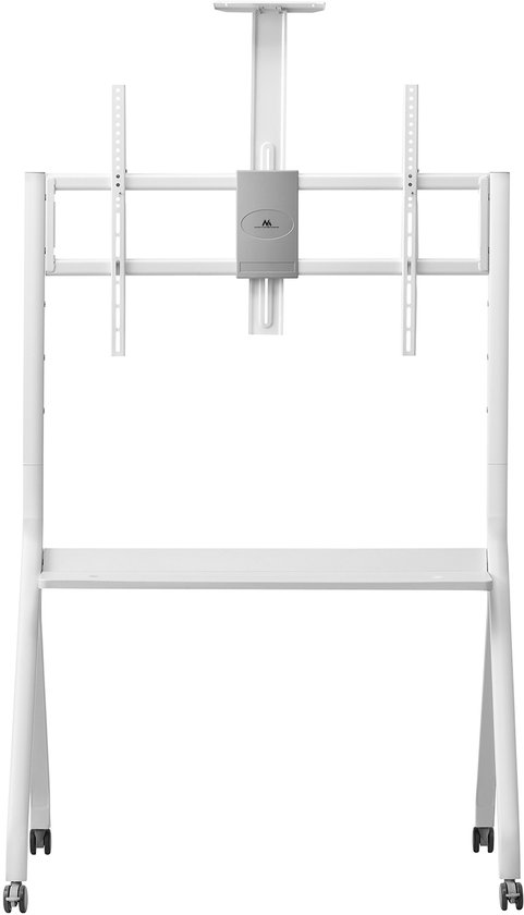 Maclean TV-standaard / trolley, camera plank, op wielen, 55-100", max. belasting 120kg/10kg plank, max. VESA 900x600, wit, MC-114 W