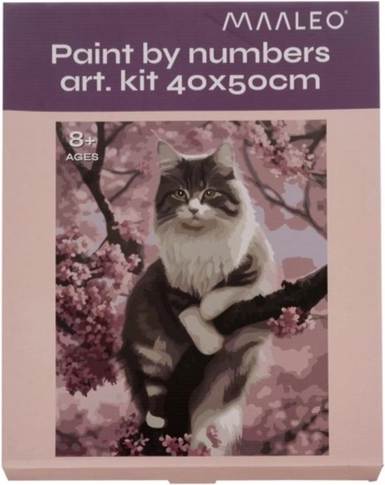 Maaleo Schilderen op Nummer 40x50cm Kitten - Ontspan en Creëer Kunst