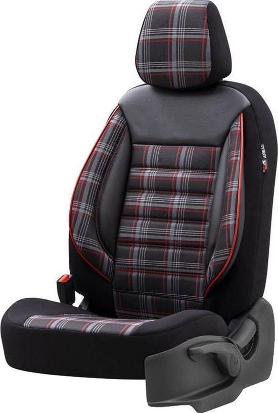 Otom Stoelhoezenset Sports 5 Mm Textiel Zwart/rood 11-delig