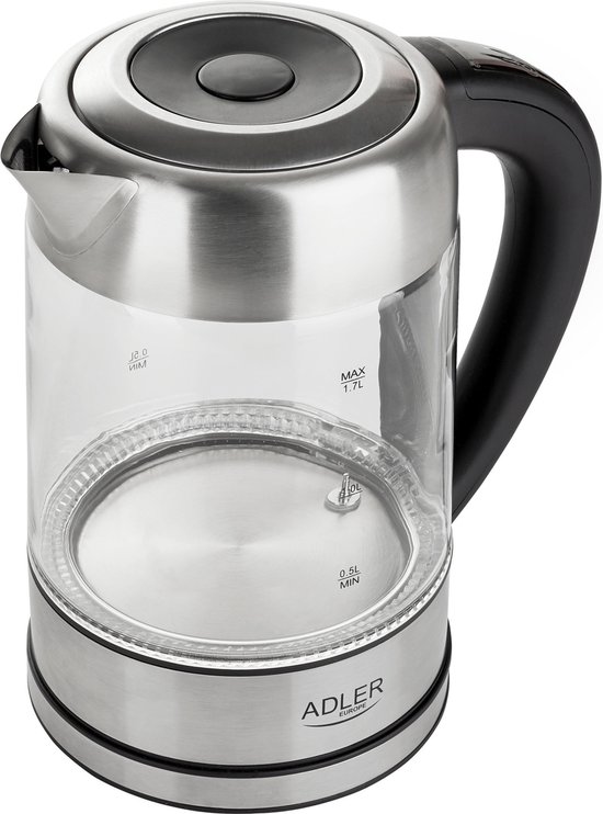 Adler AD 1247 - Glazen Waterkoker met kleurverlichting 1,7 liter