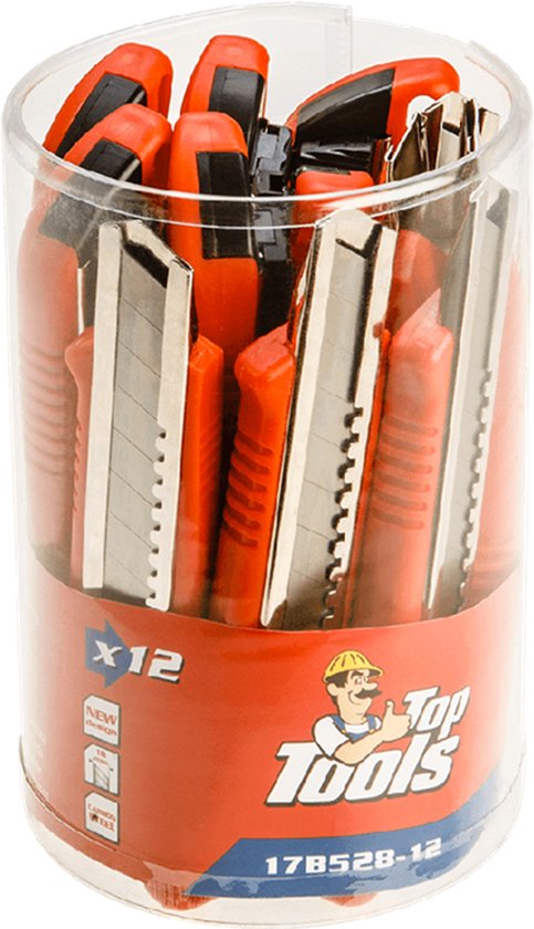 TOPEX - Afbreekmessenbox - 18mm (12 stuks in box)
