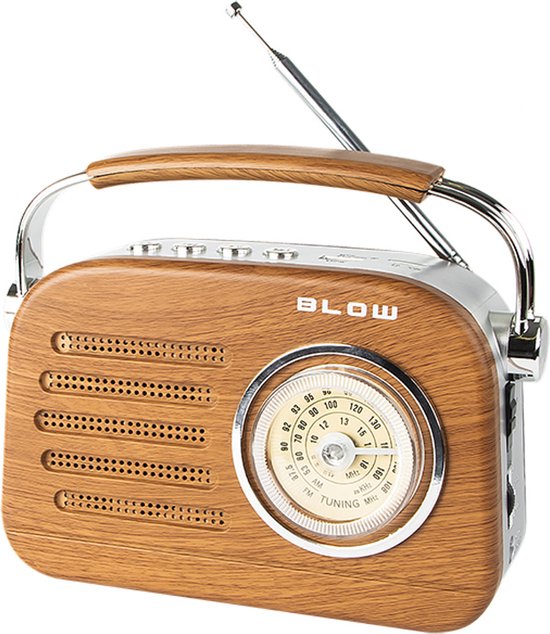 Blow - Radio - Draagbare analoge AM/FM Bluetooth-radio RA3 batterij en netvoeding