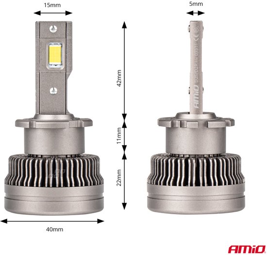 AMiO LED Koplampen XD-serie D2S/D2R – Krachtige LED Dimlichten in Helder Wit
