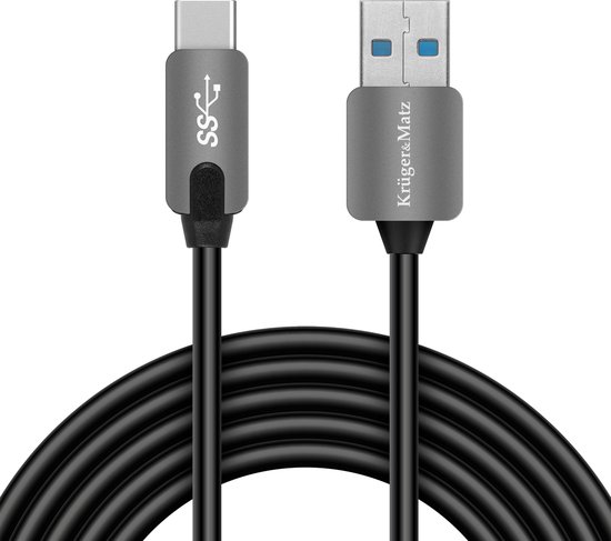 Krüger&Matz - USB-kabel - 100cm - USB 3.0 - USB-C