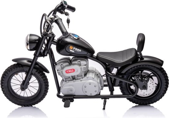 Elektrische kinder motor - zwart - 112x54x72 cm - 350W motor