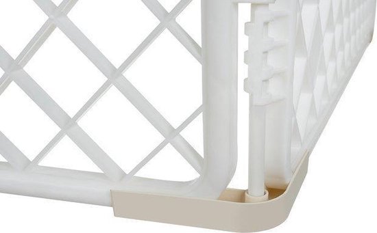 Hondenren - Puppyren - Box voor hond/puppy - Bench - Kooi - Ren - Wit - Transporteerbaar - Met poortje - 90X90X60CM + 3 gratis tennisballen voor honden