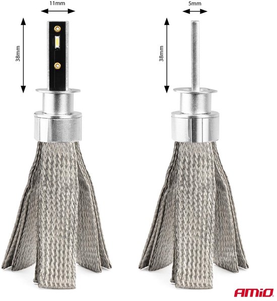 AMiO LED Koplampen FLEX+ Serie H1 canbus 6000K 12-24V Dimlichten Wit