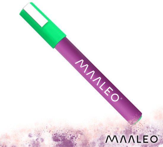 Maaleo Acrylmarkers Set 16 Kleuren – 8 ml, Sterke Dekking, Waterbestendig na Droging