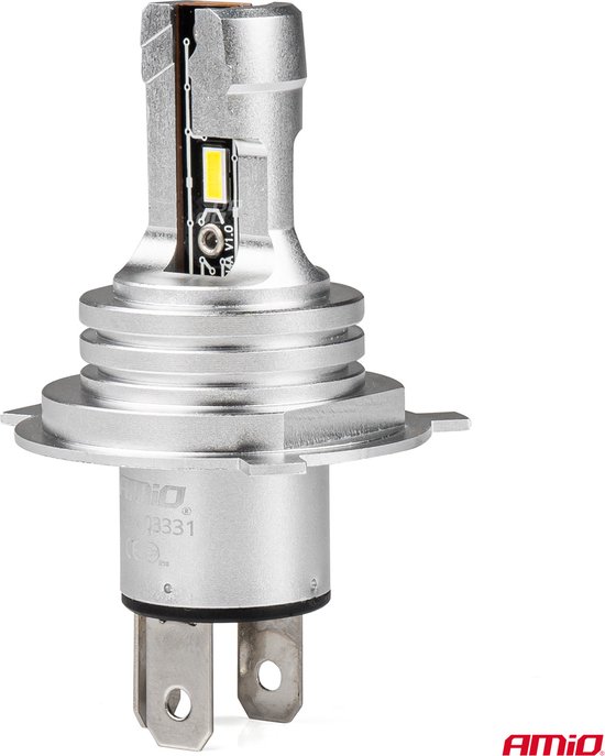 AMiO Dimlicht LED H4/H19 Mini 6500k Wit (set) 12v/24v [Witte koplampen - Witte Dimlichten]