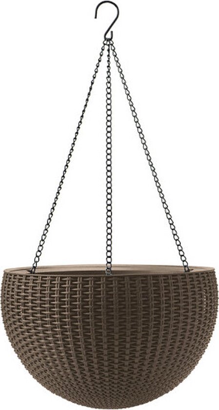 Hangende bloempot Keter Bol Planter bruin Moderne vorm
