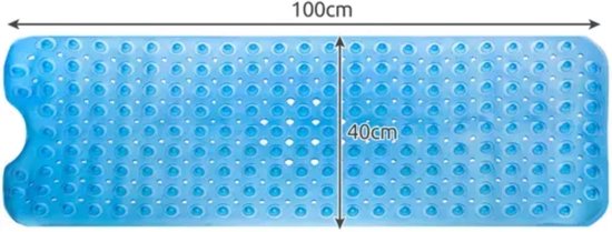 Ruhhy Antislip Badmat 100x40 cm - Blauw, Veilig en Comfortabel
