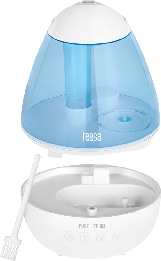 Teesa PURE LIFE 50 Serie - Ultrageluid Luchtbevochtiger - 2,2L - Stille Werking - LED Lamp 7 Kleuren