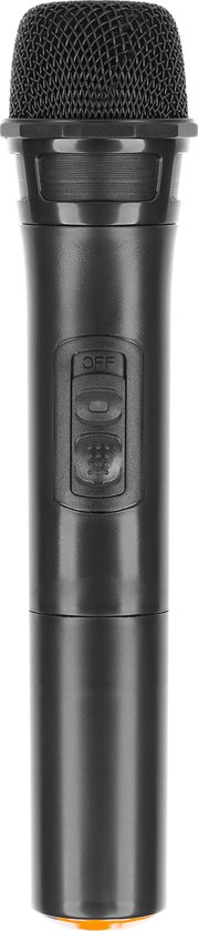 Krüger & Matz Draadloze Draagbare Bluetooth DJ Party Speaker - RGB Verlichting - Inclusief Draadloze Microfoon - Geluidseffecten - Koppelbaar - Boombox - 30W - Zwart