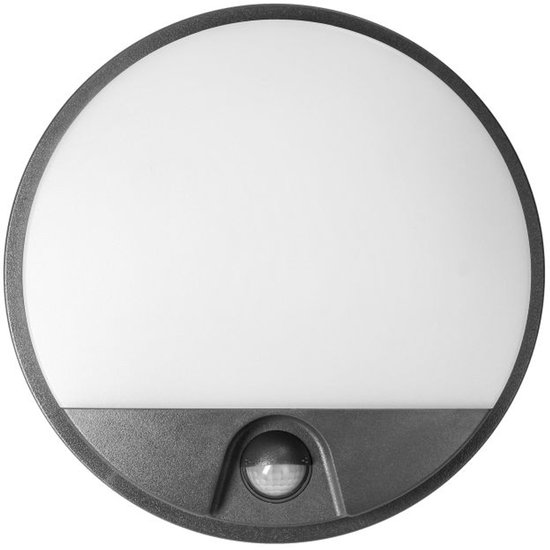 Buitenlamp met Bewegingssensor AGAT – Tuinverlichting 4000K – Buitenverlichting met IP54 - Muurlamp 1100lm – Wandlamp buiten IK08 - Antraciet