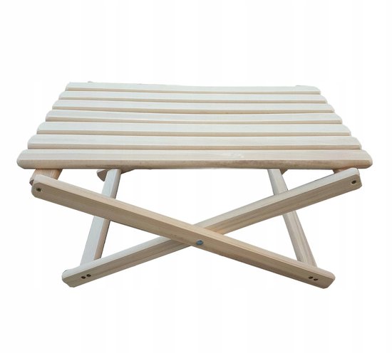 Set van 2 strandstoelen met houten tafel - Geel