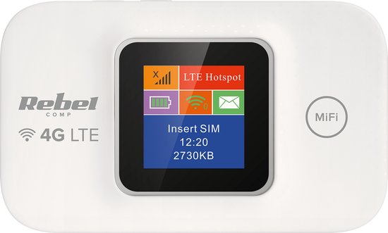 Rebel RB-0701 - Mobiele 4G LTE Router - Przenośny Wi-Fi Hotspot - Tot 10 Apparaten