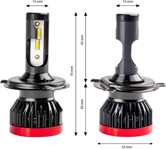 AMiO LED Koplampen BF-serie H4/H19 Dimlichten Wit