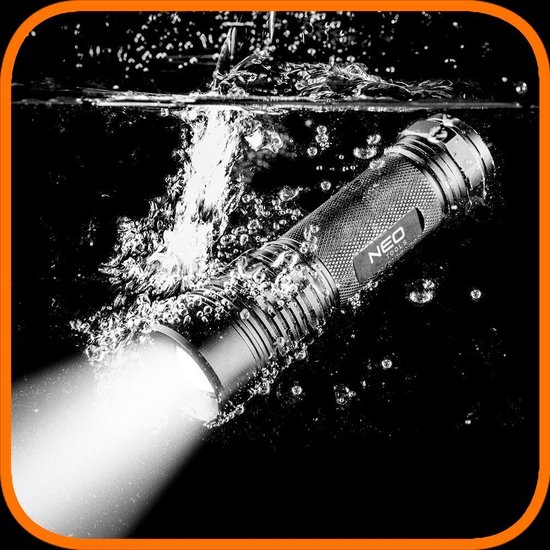 NEO zaklamp pro, ipx7 zoom functie