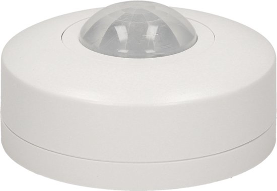 Bewegingssensor binnen voor lamp - Bewegingsmelder plafond - Doorgangsmelder 2000 Lux - Motion sensor 360° - Wit