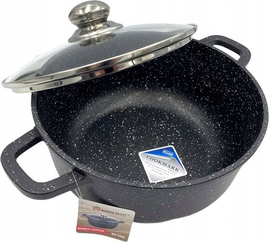 Kinghoff 1606 - Braadpannen set - 6 delig - marmeren coating