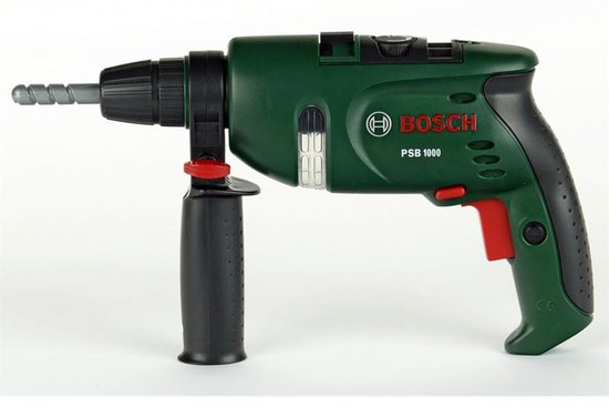 Klein Toys Bosch mini speelgoed boormachine - 28,5x4,5x16 cm - incl. roterende boorkop, licht- en geluidseffecten - groen zwart