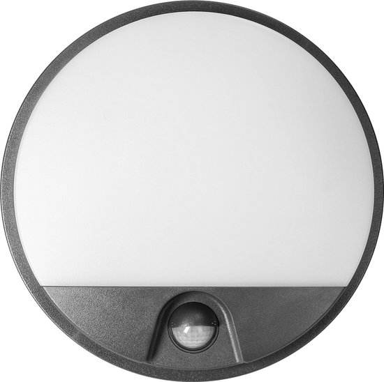 AGAT Buitenlamp met Bewegingssensor – Tuinverlichting – Buitenverlichting met IP54 - Muurlamp / Wandlamp buiten IK08 - Antraciet