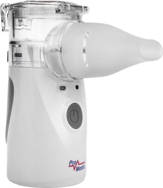 ProMedix - Draagbare inhalator voor kinderen en volwassenen | Stille inhalator - Twee maskers Mondstuk Vernevelaar Set - USB Oplaadbaar