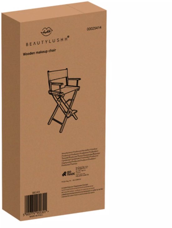 Beautylushh opvouwbare make-upstoel – professionele visagiekruk met voetsteun
