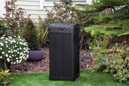 Keter Baltimore - Prullenbak 125 liter - Hoogte: 87,4 cm - Zwart