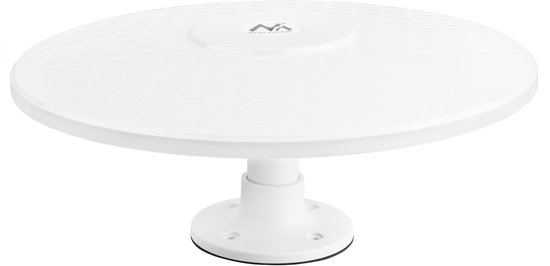 Maclean - TV antenne - DVB-T/T2 HEVC omnidirectionele antenne, actief, camper, 12V, MCTV-103 - Wit