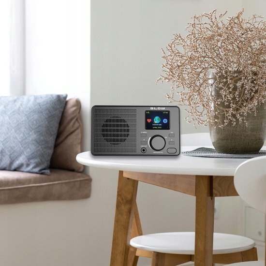 BLOW RI1 Internet Radio - WiFi & Bluetooth - LCD Display - AUX 3.5mm - Zwart