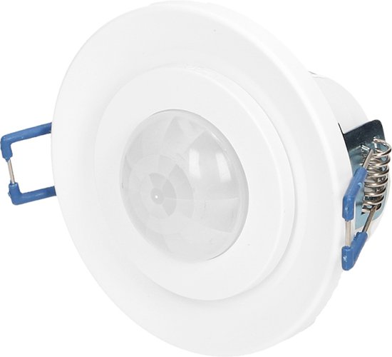LED PIR bewegingsmelder - 360° detectie - Inbouw plafond - Rond - Wit - 800 Watt
