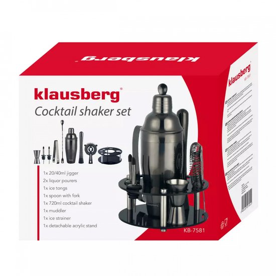 Klausberg KB-7581 - Cocktailset - 9-delig - Roestvrij Staal - Met Standaard