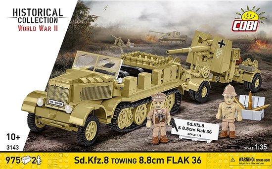 COBI 3143 Sd.Kfz.8 Towing 8,8 cm Flak 36