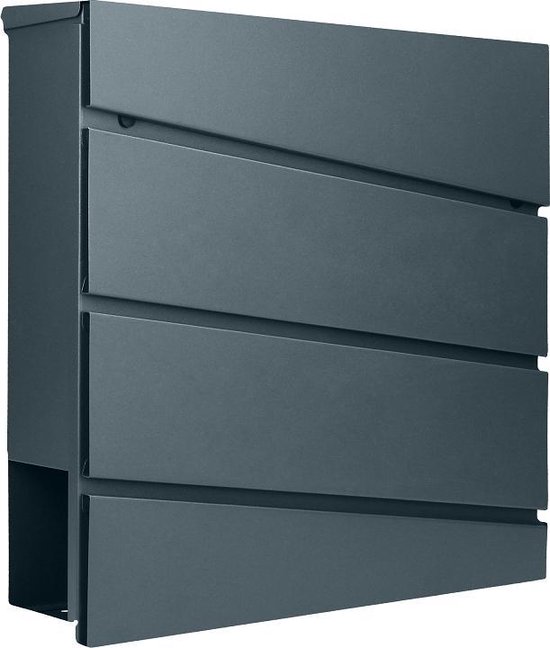 Brievenbus met Krantenvak – Brievenbus rvs – Brievenbussen hangend met slot - Zwart
