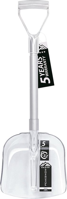 Compacte schep transparant met uitschuifbare aluminium steel - 3 standen - 74-77-87 cm