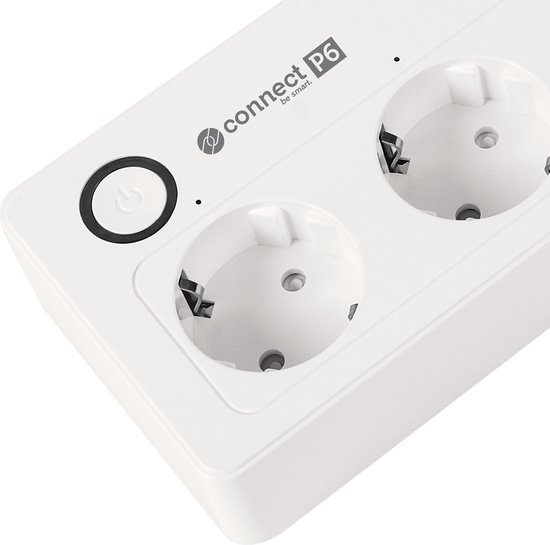 Krüger&Matz Connect P6 - Slimme WiFi Stekkerdoos - 4 Stopcontacten - 4 USB-poorten - Tuya