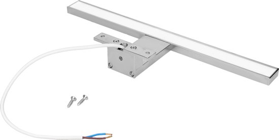 LED spiegellamp, aluminium Hoge beschermingsgraad (IP44), biedt voldoende bescherming tegen stof en vocht. Het combineert de eenvoud van vorm en moderne functionaliteit.