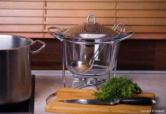 Kinghoff 1413 - voedselverwarmer - pot vorm - RVS