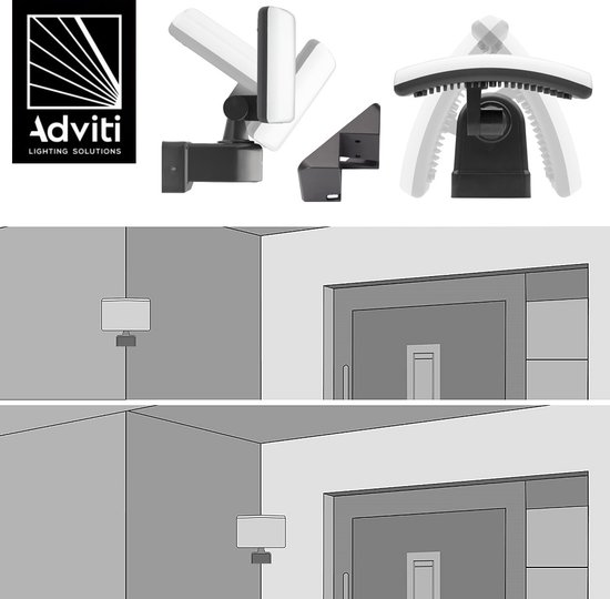 TOS Buitenlamp - Tuinverlichting 4000K - Buitenverlichting met IP65 - Muurlamp / Wandlamp buiten IK10 - Wit
