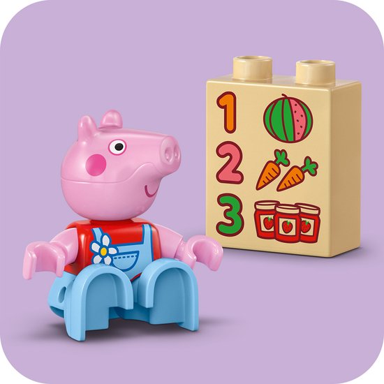 LEGO DUPLO Peppa Big Tractor en Marktkraam Dieren Speelgoed voor Peuters - 10468