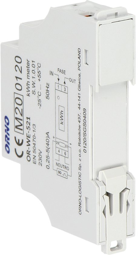 1 Fase kWh Meter - Digitale LCD scherm - MID Gecertificeerd