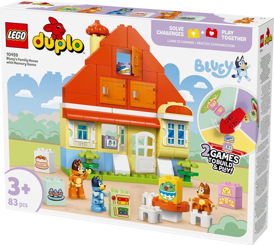 LEGO® DUPLO® Bluey: Huis van Bluey en haar Familie met Geheugenspel - 10459